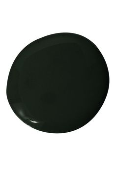 an empty black plate on a white background