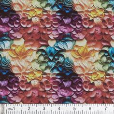 an image of colorful flowers on a ruler