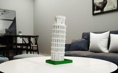 Leaning Tower Of Pisa - LAminifigs , lego style jekca building set Realistic Sculpture, Blocks For Kids, The Leaning Tower Of Pisa, Interlocking Blocks, Tower Of Pisa, Kids Blocks, Unique Buildings, Building Blocks Toys, Three Floor