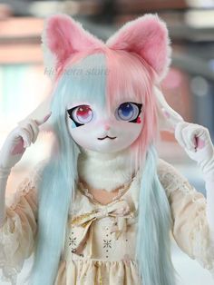 Fursuit Kigurumi Headsets Furry Cosplay Costumes Rubbit Doll Cat costumes Animal Heads Wearable Kig Fursuit Kigurumi, Animal Costumes, Cat Costumes, Animal Heads, Cosplay Costumes, Better Living, Dolls, Animals