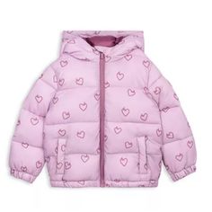 Brand New, No Tags. Twisted-Rope Hearts Bring Country Charm To A Cushy Quilted Jacket Featuring A Roomy Hood And Packable Design For Easy Storage During Travel Or The Off-Season. Fixed Hood Lined, With Polyester Fill 100% Polyester Machine Wash, Tumble Dry Questions? Leave A Comment Below Make Me An Offer Bundle For Additional Savings Pink Puffer Coat, Girls Puffer Jacket, Short Faux Fur Jacket, Blue Puffer Jacket, Blue Puffer, North Face Girls, Leopard Print Jacket, Pink Bodycon Dresses, Packable Jacket