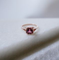 Square Raspberry Tourmaline Ring, OOAK, Raspberry tourmaline ring, tourmaline ring, raspberry wedding ring, statement engagement ring 14k Rose Gold Ruby Promise Ring, Formal Rose Gold Tourmaline Rings, Pink Ruby Promise Ring In 14k Rose Gold, Rose Gold Tourmaline Wedding Ring, Pink Ruby Ring In 14k Rose Gold For Wedding, Pink 14k Rose Gold Rings For Promise, Wedding Pink Ruby Ring In 14k Rose Gold, Raspberry Wedding, Unconventional Bride