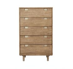 a wooden dresser with four drawers