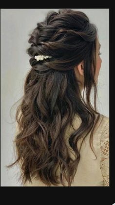 Reception Hairstyles, Engagement Hairstyles, Open Hairstyles, Half Up Half Down Hairstyles, Indian Bridal Hairstyles