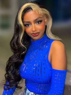 Product Details Hair Detail Transparent 13x4 lace Frontal wig Cap size 22.5 with adjustable straps and clips Wig length 18 20 22 24 26 28 30 inch Hair Material 100% human unprocessed hair Parting Natural part in any direction Hair Texture Body Density 180% 200% Note: 1. This is A Customized Product. Processing Time is 3-7 Working Days 2. Accept customized order, email us your need, cap size, color etc. Blonde Skunk Stripe, Skunk Stripe Wig, Wave Hairstyle, Hair Parting, Best Lace Wigs, Skunk Stripe, Chocolate Brown Hair Color, Hair Color Chocolate, Honey Blonde Highlights