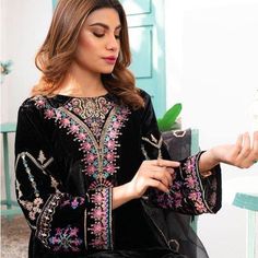 Brand New Three Piece Velvet Dress Medium Large Size Available Elegant Long Sleeve Dresses For Festivals, Elegant Long Sleeve Festival Dresses, Elegant Formal Dresses For Festivals, Elegant Festive Velvet Dress, Festive Long-sleeve Velvet Dress, Festive Long Sleeve Velvet Dress, Evening Party Dresses For Festivals, Elegant Velvet Dress For Eid, Chic Festive Dresses For Eid