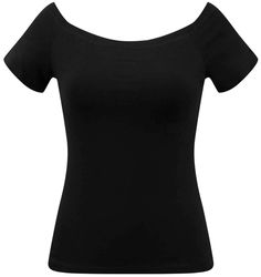 ***Shipping mid-August*** This is the perfect top for any gals wardrobe. Having that effortless pinup glamour girl look, throw this on with a cute pair of high waist capris or your favorite skirt for that perfect outfit. Features include a high stretch knit fabrication for ultimate comfort and it can be worn on or off Inked Shop, Modern Tops, Double Trouble, Scoop Neck Top, Teenage Fashion Outfits, Perfect Outfit, Pin Up, Off The Shoulder, Scoop Neck