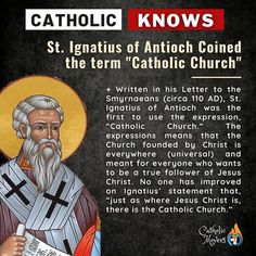 an image of st ignius of antofch conned the term catholic church