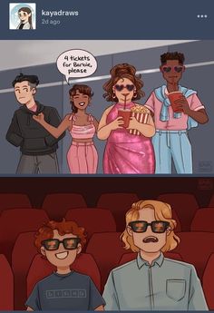 some people are watching movies in the theater