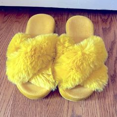 Nwot Shevalues Faux Fur Cross-Band Yellow Slippers House Arch Support Shoes | Size 5.5 (37) Yellow Slippers, Arch Support Shoes, Arch Support, Faux Fur, Arch, Slippers, Women Shoes, Band, Yellow