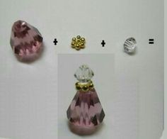 three different types of jewelry are shown on a white surface, including one pink and one silver