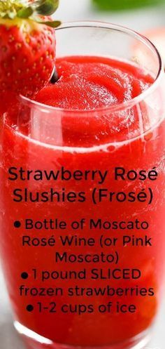 Strawberry Rose, Strawberry Roses, Malibu Rum, Frosé, Boozy Drinks, God Mat, Diet Vegetarian, Punch Recipes