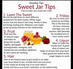 a recipe for sweet jar tips