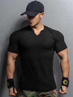 Product Description     Item Type: Sports & Fitness Tshirt  Gender: Men  Material: Cotton, Polyester  Fabric Type: Broadcloth  Collar: V Neck  Sleeve: Short Sleeve  Hooded: No  Pattern: Solid  Style: Casual  Features: Anti-Pilling, Anti-Shrink, Anti-Wrinkle, Breathable, Compressed, Quick Dry  Application: Gym, Workout, Exercise, Fitness, Bodybuilding, Outdoor, Sports, Running     Load More Images                           VIVINCH 5-POINT HAPPINESS CHECKLIST    FREE shipping provided and it’s not a fake promise. Secured payments via PayPal® Money Back Guarantee Support delivered 24/7 Order tracking at every stage.     We use encrypted SSL certificates for 100% security.            —————–      Click “Add To Cart” To Order The Product Now!   Limited Quantity – Will Sell Out Fast! Athleisure V-neck Streetwear Tops, Athleisure V-neck Tops For Streetwear, V-neck Athleisure Tops For Streetwear, Solid Color Sportswear T-shirt For Sports Season, Cotton V-neck Sports Top, Black V-neck Moisture-wicking T-shirt, V-neck Sportswear Tops For Workout, Black V-neck Gym Top, Black V-neck Sportswear Top