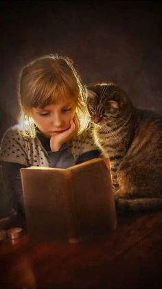 touchn2btouched : Photo Reading A Book, Girl Reading, Beanie Babies, Animals Friends, Belle Photo, Cat Love