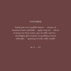 the back cover of an album with words written in black and white on maroon background