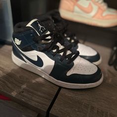 Jordan 1 Midnight Navy Shoes For Youth Jordan 1 Midnight Navy, Air Jordans 1, Shoes Jordan 1, Jordans 1, Jordan Blue, Shoes Jordan, Navy Shoes, Kids Jordans, Midnight Navy