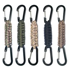 PRICES MAY VARY. DOUBLE CARABINER-The upgrade Paracord hook with 2 durable carabiner, more useful in outdoor activity. LIGHTWEIGHT FOR OUTDOOR ACTIVITY: The Paracord keychain is with small size of 7.5 x 1.18 inches, weight about 25g. 7 strands ensure it to be strong and secure for outdoor. MILITARY GRADE PARACORD: Each Keychains comes with disassembled length approximately 3.5 feet and 550 lb (250 kg), strong enough for most outdoor application. WIDELY APPLIED: A handy tool to accompany your key Ring Hook, Carabiner Keychain, Paracord Beads, Paracord Keychain, Mini Flashlights, Trendy Face Masks, Carabiner Clip, Edc Knife, Face Mask Fashion