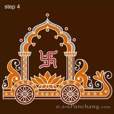 an illustration of a horse drawn carriage with the words happy diwali written on it