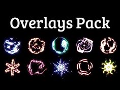 the overlays pack includes different types of lights and shapes, including circular objects