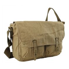 * Size: 15 * 9 * 6" * 2 Front Pockets Under Flat Over Panel; Button Closure * 100% Cotton Canvas; Genuine Leather Parts * Zipper Closure; Internal Pocket And Pen Holders * Vintage Brass Fitting Hardware;16oz Durable Thick Canvas Canvas Flap Bags With Pockets, Canvas Bag With Flap And Pockets, Classic Satchel Bag With Pockets, Canvas Bag With Pockets And Flap Shape, Canvas Bags With Pockets And Flap Shape, Beige Flap Satchel For Everyday, Beige Satchel With Snap Closure For Travel, Everyday Use Large Capacity Flap Satchel, Classic Flap Bags With Hasp Closure