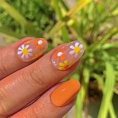 Floral Spring Nails, Colorful Nail, Colorful Nails, Simple Acrylic Nails, Minimalist Nails, Dream Nails, Fire Nails, Funky Nails, Pretty Acrylic Nails