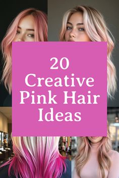 Want a hair transformation? Try blush pink highlights, pastel ombre, or a bright pink pixie cut to channel your inner trendsetter.