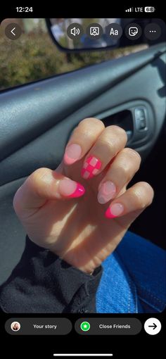 Almond Nails Designs Preppy, Short Acrylic Nail Inspo Summer, Nails Design Preppy, Preppy Nails For The Beach, Cute First Day Of School Nail Ideas, Little Kid Nail Designs Easy, Summer Acrylic Nails Almond Pink, End Of School Nails, Preppy Nail Ideas For Kids