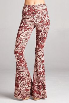 Paisley Print Hippie Pants - Hippie Vibe Tribe Hippie Pants, Sequin Pants, Wideleg Pants, Sheer Drapes, Red Paisley, Fall Winter Wardrobe, Hippie Outfits, Seasonal Fashion, Leather And Lace