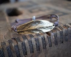 Women Leather and Metal Leaf Bracelet, Brass Leaf, Handmade Unique Gift for Her, Mother's Day, Girl Jewelry, Girlfriend, Mom, Natural, Graduation Gift This bracelet is adjustable. Jewelry Girlfriend, Beacon Ny, Leaf Bracelet, Leather Art, Metal Leaves, Girl Jewelry, Unique Gifts For Her, Women Leather, Bracelet Handmade