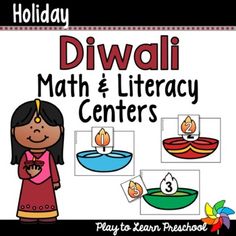 the diwali math and literacy center is filled with activities to help students learn how to