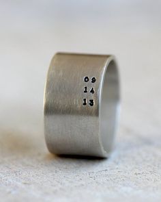 Date Ring, Ring Man, Key Jewelry, Wide Band Ring, Personalized Ring, Wide Band Rings, Personalized Rings, Men's Rings