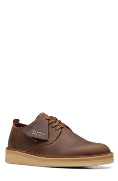 A premium beeswax leather upper defines a modern sneaker set on a casual crepe-rubber sole for recognizable style. Leather upper/synthetic lining/rubber sole Imported Men Business Casual Shoes, Mens Leather Shoes, Men’s Casual Dress Shoes, Classic Shoes For Men, Men's Casual Shoes, Men’s Casual Shoes, Mens Shoes Casual, Earthtone Outfits Men, Shoes For Men