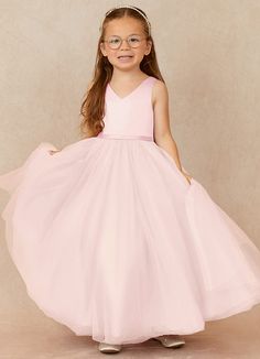 Wedding bells are ringing as Marybell introduces the blushing bride. This flouncy tulle angel is the perfect beauty for your special day. She’s a satin classic with a bow on top. Petal Flower Girl Dress, Girls Dres, Pink Flower Girl, Pink Flower Girl Dresses, Light Pink Flowers, Blush Flowers, Flower Girl Dresses Tulle, Ankle Length Dress, Cute Wedding Ideas