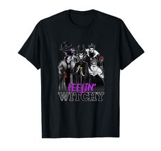 PRICES MAY VARY. Officially Licensed Disney Villains Apparel for Women - Men - Youth - Toddler; Disney Villains T-Shirt; Holiday; Seasonal; Christmas; Vintage; Disneyland; Disney+; Disney Plus; Disney World; Present; Maleficent; Ursula; The Evil Queen; Feeling Witchy 20PRDV00043A-001 Lightweight, Classic fit, Double-needle sleeve and bottom hem Disney Villains Halloween, Villains Halloween, The Evil Queen, Group Shots, Vintage Disneyland, Disney T, Disney Disney, Disney Shirt, Disney Tshirts