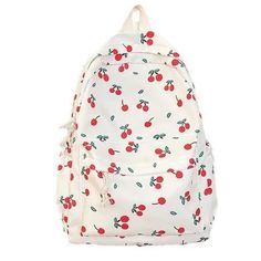 Japanese new fruit print cherry backpack female students leisure small fresh junior high school bag Main Material: SATIN Lining Material: SATIN Backpacks Type: External Frame Interior: Shoe Pocket Handle/Strap Type: soft handle Exterior:... Cherry Backpack, High School Bags, Frame Interior, New Fruit, Junior High School, Fruit Print, Junior High, Rain Cover, School Bag