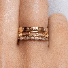 Gold Diamond Band, diamond gold band, comfort fit band, yellow gold diamond band, cute rings for stacking, gold stacking rings, unique rings, carrie elizabeth Elizabeth Jewelry, Mixed Metal Rings, Local Eclectic, Gold Diamond Band, Three Rings, Gold Ring Stack, Minimal Jewelry, Vermeil Jewelry, Jewelry Lookbook