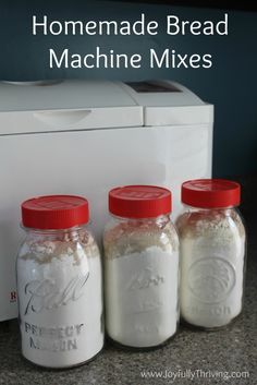 homemade bread machine mixes in mason jars