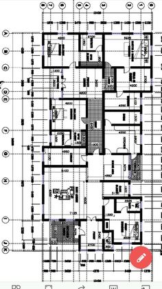 an architectural drawing shows the floor plan for a building with multiple floors and two levels