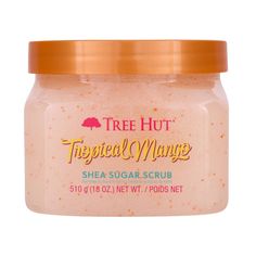 Reveal soft, glowing skin with the warm, juicy scent of Tree Hut Tropical Mango Sugar Scrub! Made with Sugar, Shea Butter, Mango Puree, and our premium blend of six natural oils, this body exfoliator scrub deeply nourishes and balances skin hydration to help restore your skin's natural glow, while promoting firmer-looking skin and boosting skin elasticity. The thoughtful ingredients work together to hydrate, renew, and smooth skin while removing dull, dry skin. Plus, our Tropical Mango Sugar Scr Tree Hut Coco Colada, Coco Colada, Coconut Body Scrubs, Shea Sugar Scrub, Exfoliating Body Scrub, Sugar Scrubs, Natural Exfoliant, Sugar Body Scrub, Sugar Body