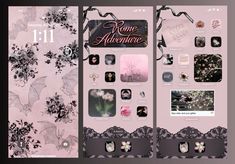 an image of the home screen for someone's iphone or ipad with flowers and butterflies on it