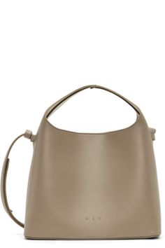 Aesther Ekme for Women FW22 Collection | SSENSE Taupe Top Handle Bag With Handle Drop, Modern Taupe Tote Bag, Chic Taupe Bags For On-the-go, Chic Taupe Bags For Shopping, Chic Taupe Tote Bag, Modern Top Handle Hobo Bag With Dust Bag, Modern Taupe Satchel Bag, Chic Taupe Rectangular Bag, Modern Taupe Shoulder Bag With Removable Pouch