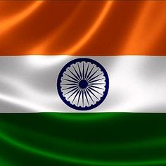 the flag of india is waving in the wind, with silky folds on it's sides