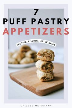 the cover of 7 puff pastry appetizers