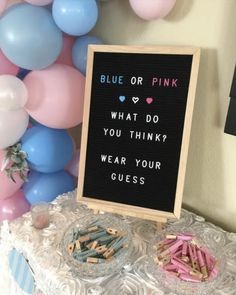 there is a sign that says blue or pink what do you think? wear your guess