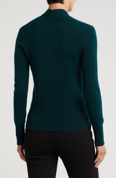 Embrace cozy elegance styling this cashmere sweater that features a surplice V-neckline. 24" length (size Small) Surplice V-neck Long sleeves 100% cashmere Dry clean Imported Mommy Clothes, Mommy Outfits, Wrap Sweater, Cashmere Sweater, Elegant Fashion, Cashmere Sweaters, Nordstrom Rack, Sofia, Dark Green