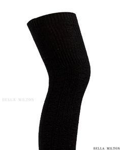 Bella Milton - Pair of Elegant Thigh High Knit Leg Warmers for Long Boots Casual Tight Leg Warmers For Fall, Tight Casual Leg Warmers For Winter, Casual Knitted Legwear, Casual Fitted Knitted Legwear, Thigh-high Knitted Legwear For Fall, Knitted Knee-high Legwear For Fall, Black Stretch Thigh High Leg Warmers, Casual Thigh-high Knitted Legwear, Fitted Thigh High Knitted Legwear