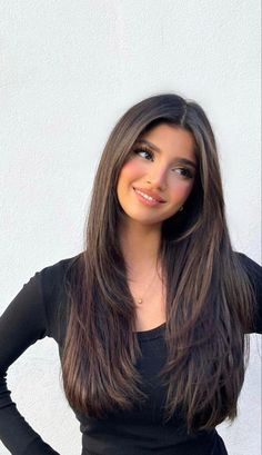 Straight Hair Long Layers Face Framing, Square Face Haircuts Long Straight Hair, Straight Haircut With Face Framing, Long Haircut Face Framing Layers, Long Layers No Curtain Bangs, Frame Layers Long Hair, Long Brown Hair Layers Face Framing, Face Framing For Long Hair, Front Layers For Long Hair