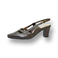 PEERAGE Kate women's extra wide width leather strap vamp design slingback for any occasion. This ladies' 2.5" mid-heel slingback features a closed toe front and all leather body creating a classic style that is timeless. Features: Extra Wide (E) Leather Rubber Sole 2.5" Mid-Heel Strap Vamp Design Maximum Traction Outsole Questions? Contact Us Anytime Pump Dress, Mid Heel, Leather Pumps, Strap Heels, Rubber Sole, Leather Straps, Black And Brown, Kitten Heels, Classic Style