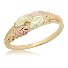 Mt Rushmore Black Hills Gold An elegant classic foliage design adorns this ladies ring. It features classic Black Hills Gold styling. All yellow gold components are 10K solid gold. All white gold items are custom, non-refundable & take 4 weeks lead time. All pink and green accents are 12K solid gold. All silver components are 925 fine solid sterling silver. All products: Complimentary presentation gift box(es) included. Rings: Contact us for extra large, extra small & quarter sizes. Rings: Free Black Hills Gold Rings, Mt Rushmore, Black Hills Gold Jewelry, 10k Gold Ring, Diamond Cluster Engagement Ring, Black Hills Gold, Ruby Engagement Ring, Ladies Ring, Rose Gold Engagement